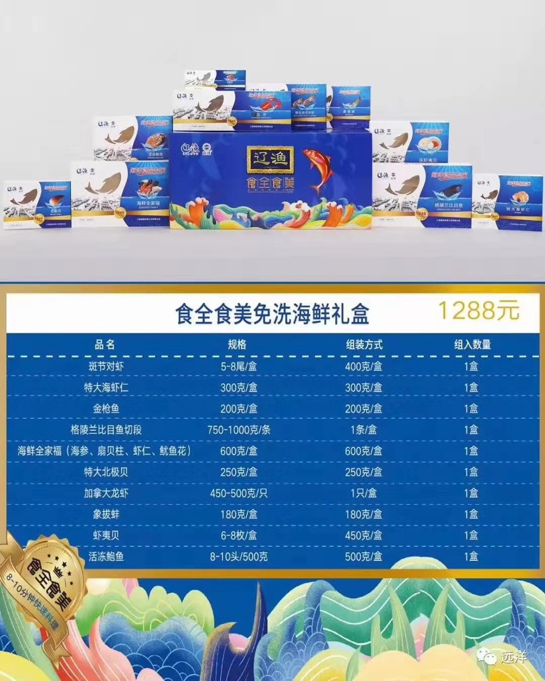 辽渔 食全食美免洗海鲜礼盒