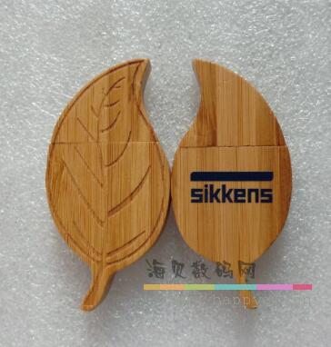 木质 树叶U盘