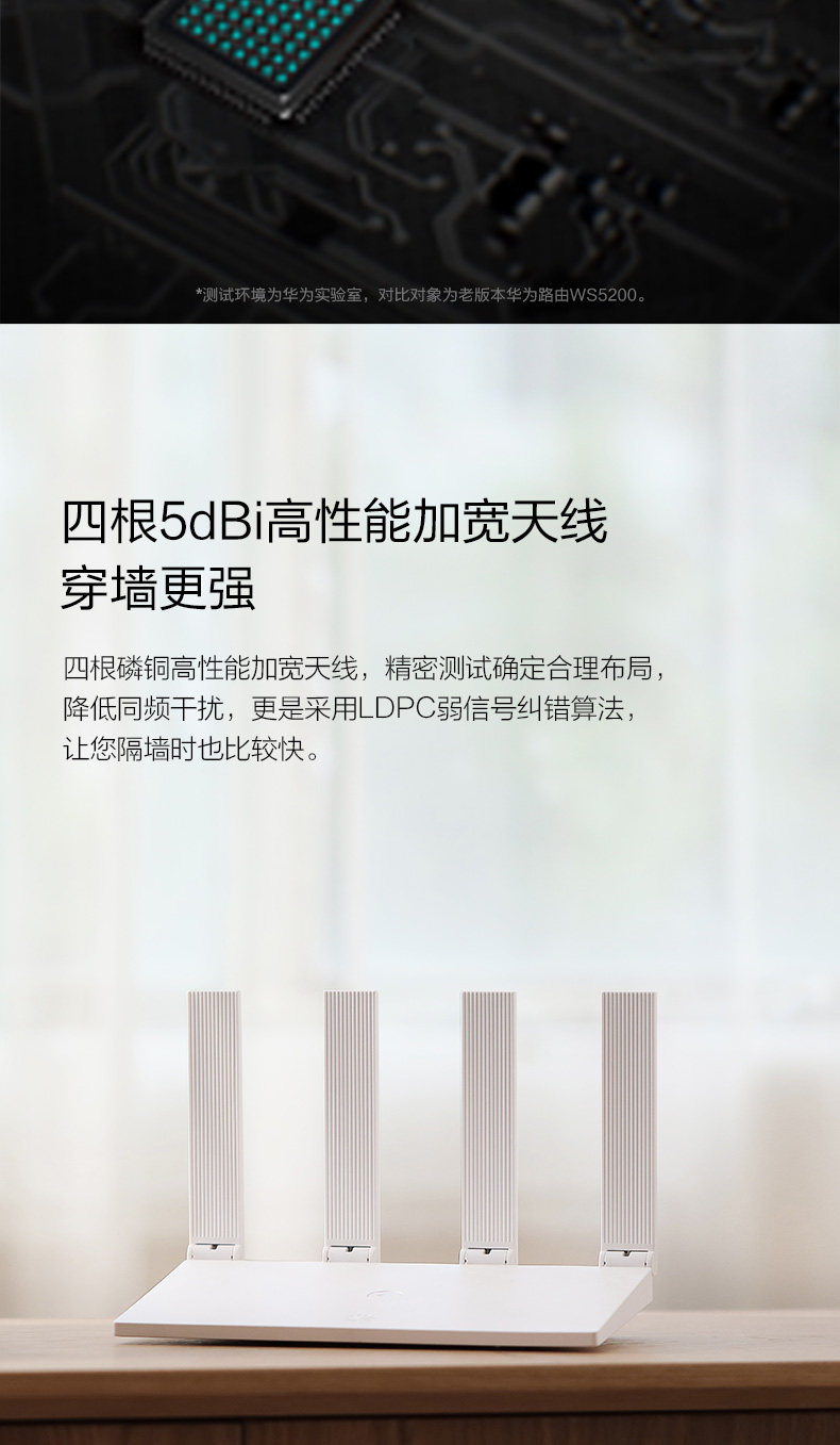 华为 WS5200 路由器 1200M 四天线  双核/四核 双千兆 增强版/普通版/标准版