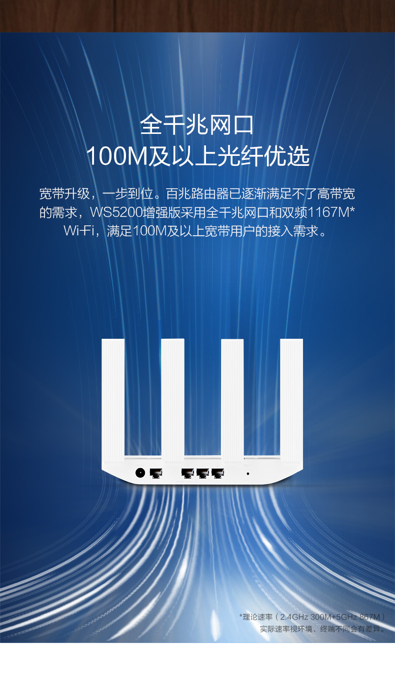 华为 WS5200 路由器 1200M 四天线  双核/四核 双千兆 增强版/普通版/标准版
