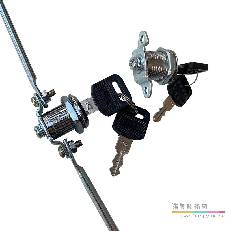 海贝 办公档案柜锁柜门锁 偏心锁 直芯锁 更衣柜上下拉杆锁铁皮柜天地连杆锁文件柜锁芯