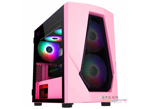 AOC CG351P支持M-ATX公时尚主板usb3.0游戏家用办公侧透ITX空机箱 电脑粉色机箱