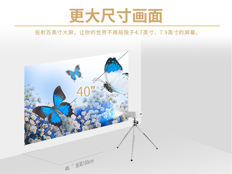 优派 VS16844 便携微型投影仪/机手机无线wifi同屏Baby Vision