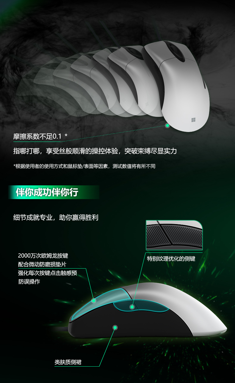 微软 Pro IE 鼠标 IntelliMouse笔记本电脑电竞游戏鼠标办公有线USB鼠标