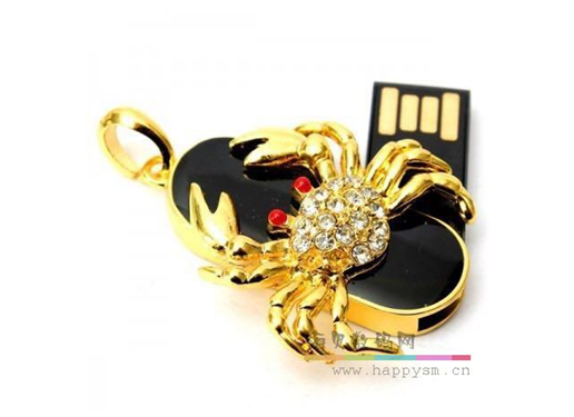 珠宝 螃蟹 镶钻 U盘 黄金