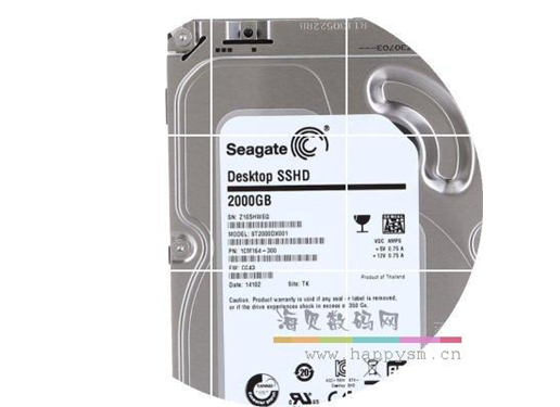 希捷 2T台式机电脑3.5寸7200转8G SSHD固态混合硬盘ST2000DX001 64M