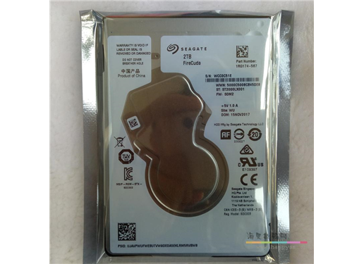 希捷 2T 固态机械混合硬盘 128M缓存 8G固态 笔记本 硬盘 ST2000LX001 7mm
