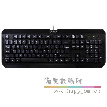 双飞燕（A4TECH）K-100 键盘 有线键盘 办公键盘 USB防水键盘 104键 黑色