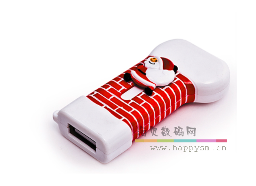 圣诞 烟囱 U盘 红砖白雪