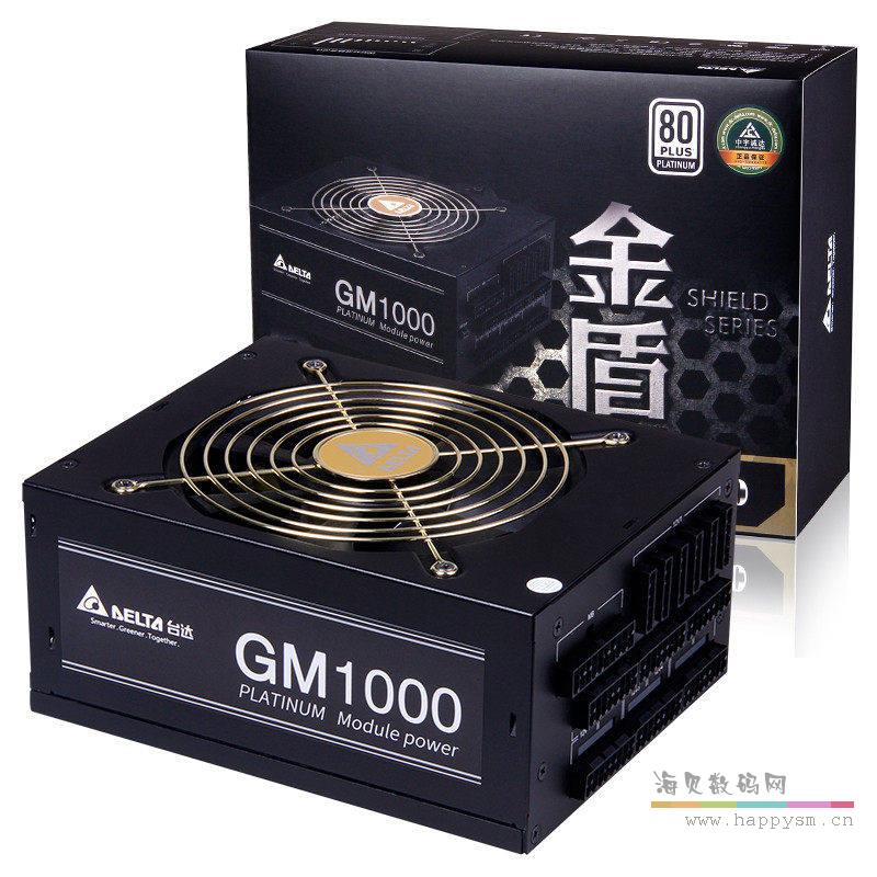 台达 GM1000 额定1000W白金牌全模组主机箱静音电源支持RTX2080TI