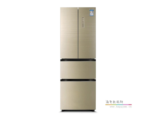 夏普 BCD-327WFXE-N法式四门智能冰箱变频风冷金色玻璃面板