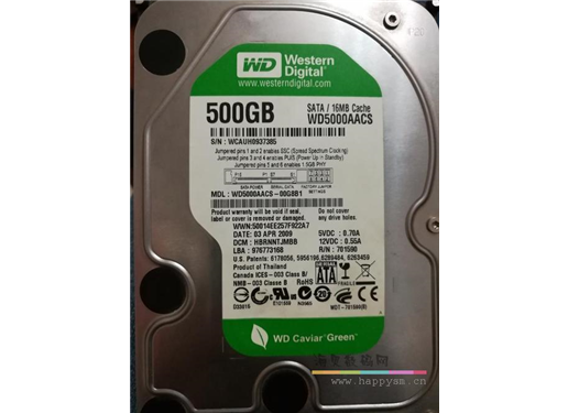 西部数据 500G 绿盘 机械硬盘