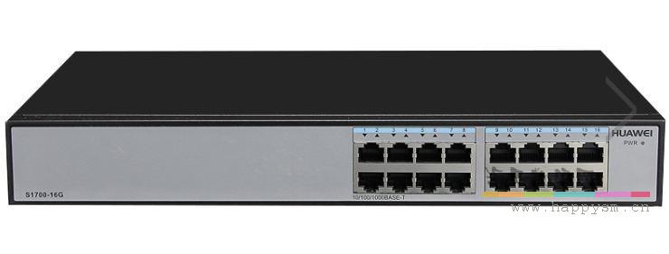 华为 S1700-16G--AC 以太网16口千兆交换机自适应即插即用非网管企业网络网线交换器分线器分流器