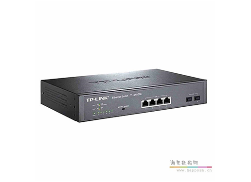 TP-LINK TL-SH1206万兆网络交换机2个万兆上联SFP+光口4千兆电口2.5G交换机高速即插即用VLAN隔离机架式交换器