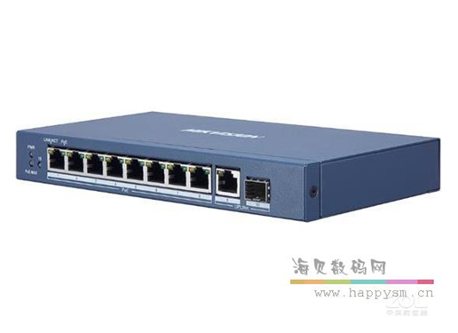海康威视 DS-3E0510P-S 网络千兆8口POE全国联保交换机