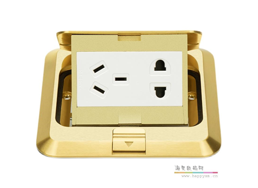 正泰地插隐藏式家用防水 阻尼慢弹五孔十孔插座双电脑16A空调插座