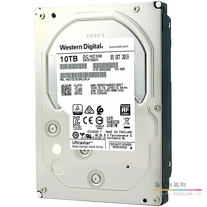 西部数据 Ultrastar DC HC330 硬盘 企业盘 数据中心