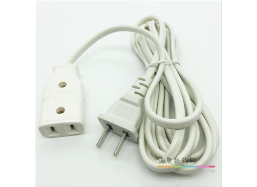 电源2插（公）转 电源2插（母） 电源延长线