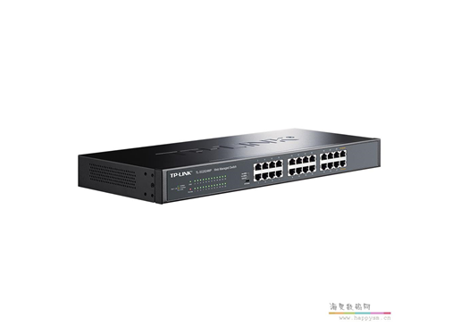 TP-LINK TL-SG2024MP全千兆24口Web可网管型交换机模块190W大功率供电VLAN端口监控镜像汇聚带宽控制风暴抑制