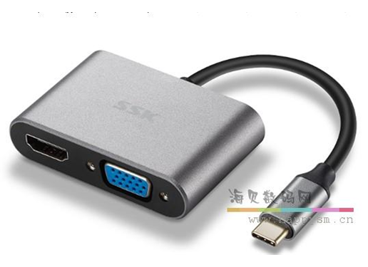 飚王 C063 TYPE-C 转 VGA+HDMI