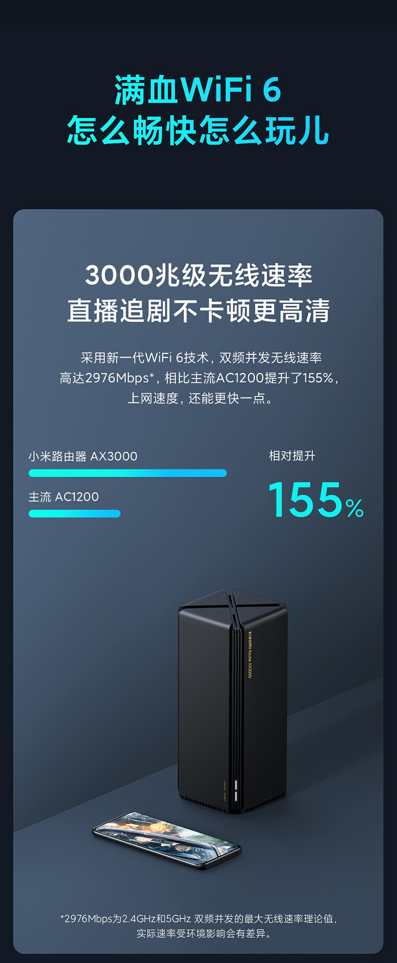 小米 AX3000 路由器 WIFI6 路由器