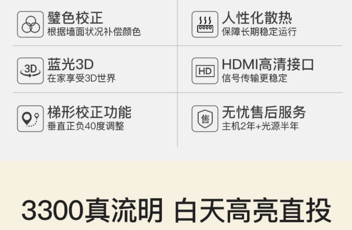 NEC NP-CR3100H投影仪高清高亮投影家用办公投影机家庭影院3d便捷