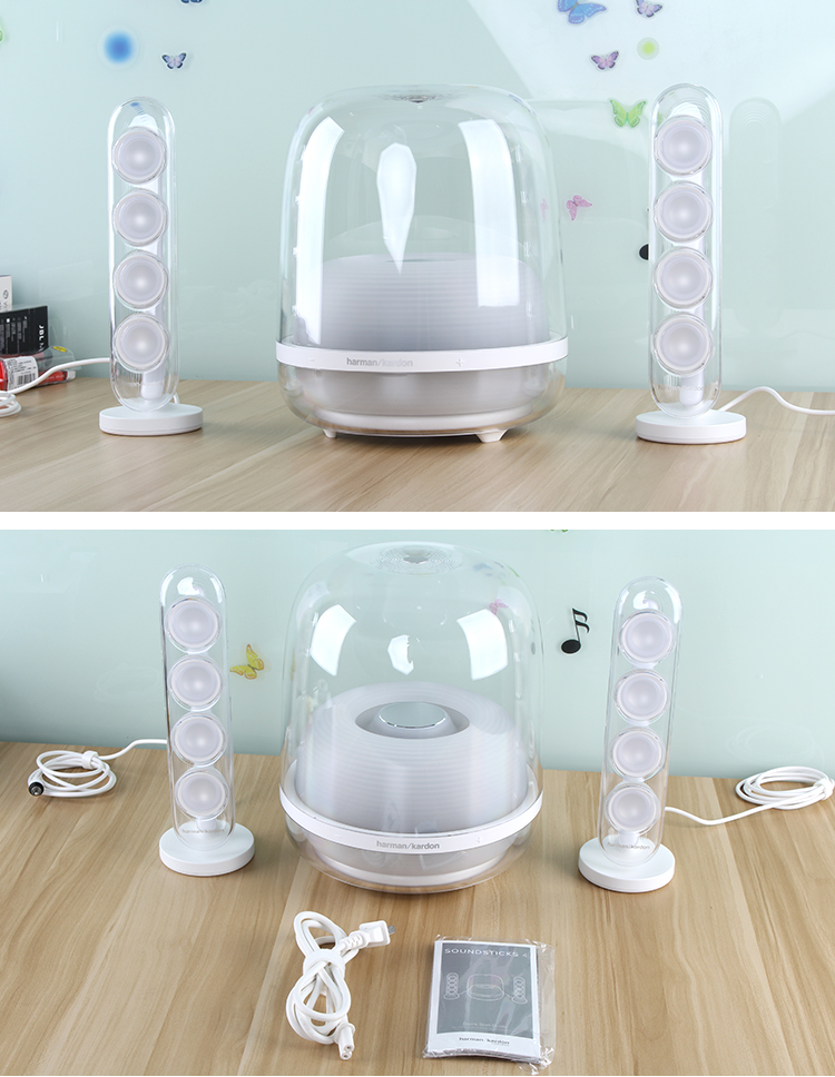 哈曼卡顿  soundsticks 4  水晶4代音响 电脑/电视音箱/音响 室内桌面音响 多媒体低音炮