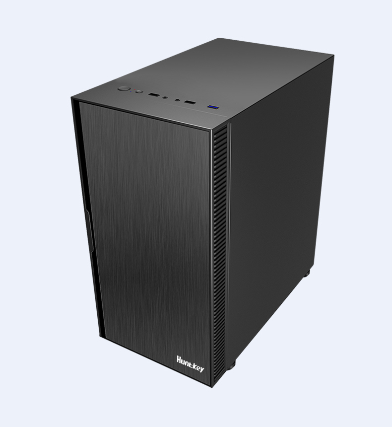 航嘉 BU420 小人物 台式机电脑家用办公小机箱MATX静音防尘水冷背线