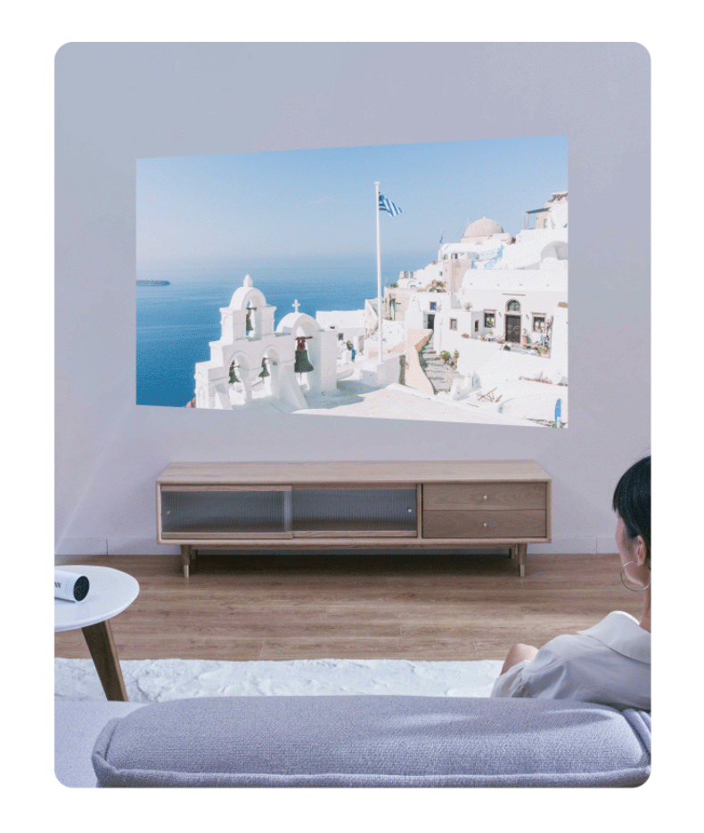 坚果 P3S投影仪 投影仪家用 投影仪办公 便携户外投影机（内置电池 可旋转机身镜头1080P 自动梯形校正）（荐）