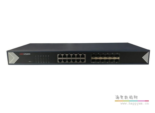 海康威视 无线接入光纤交换机 DS-3E0524TF-E 12光口 12电口 光纤接入交换机