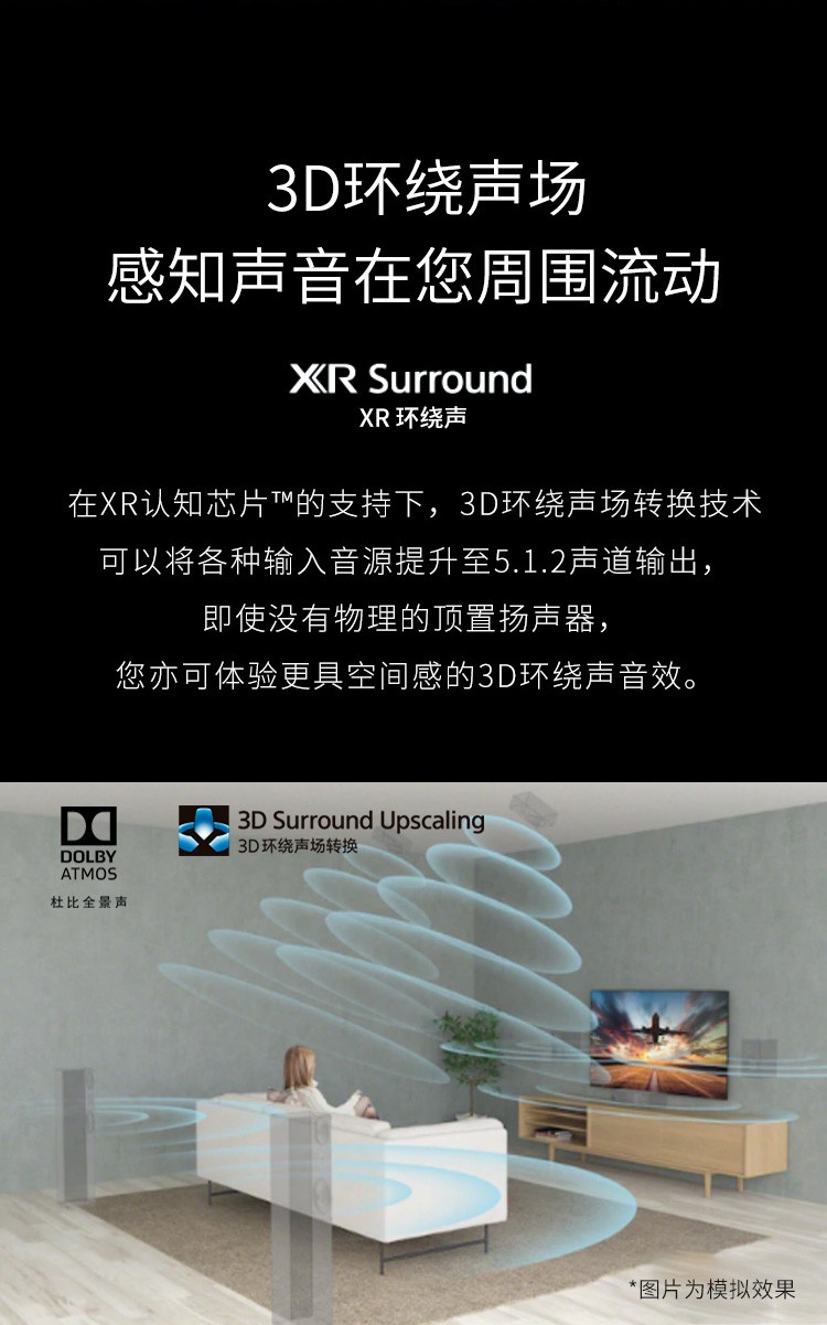 索尼 XR-83A90J OLED液晶电视 4K