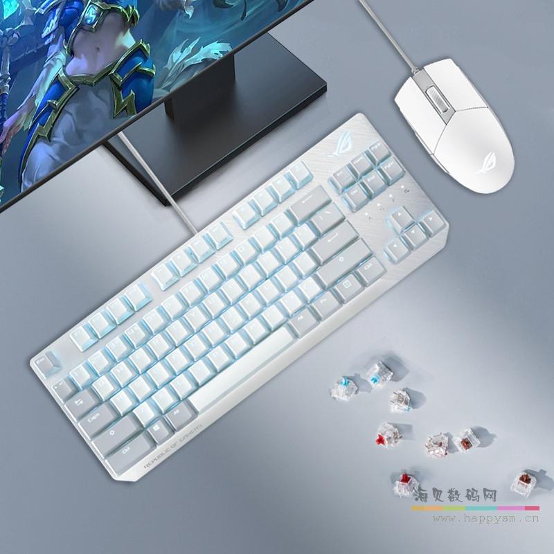 游侠NX TKL 月耀白 + 影刃2月耀白 山楂红轴