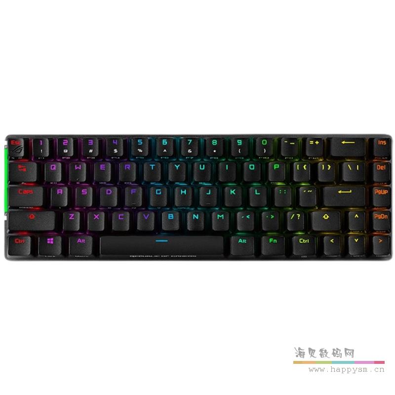 华硕 ROG 魔导士 红轴 68键 机械键盘 电竞