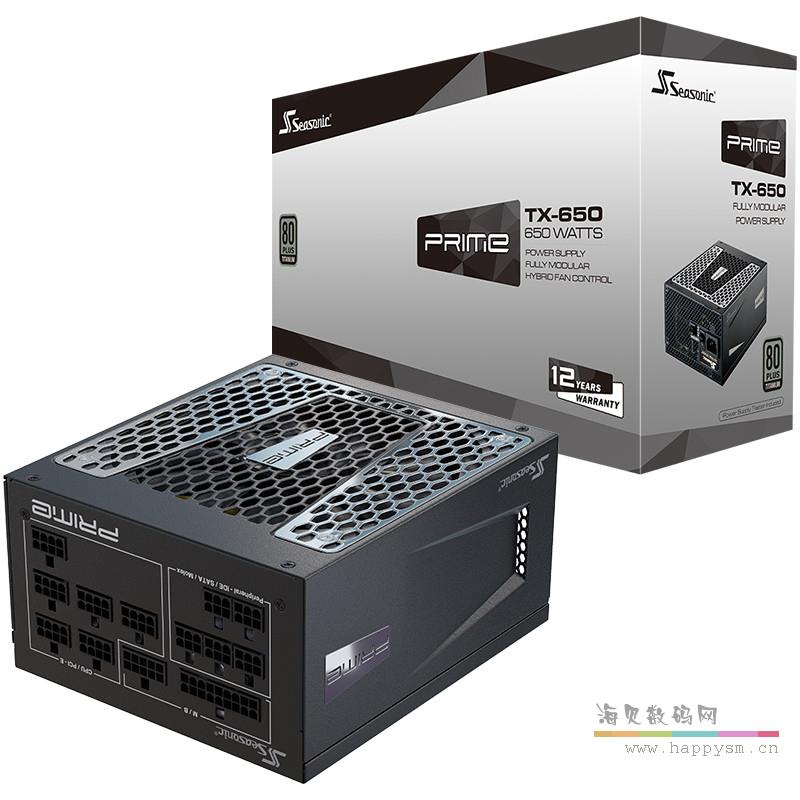 海韵 PRIME 旗舰 鈦金系列 （80PLUS钛金全模/十二年质保/全日系电容/第4代温控风扇启停）