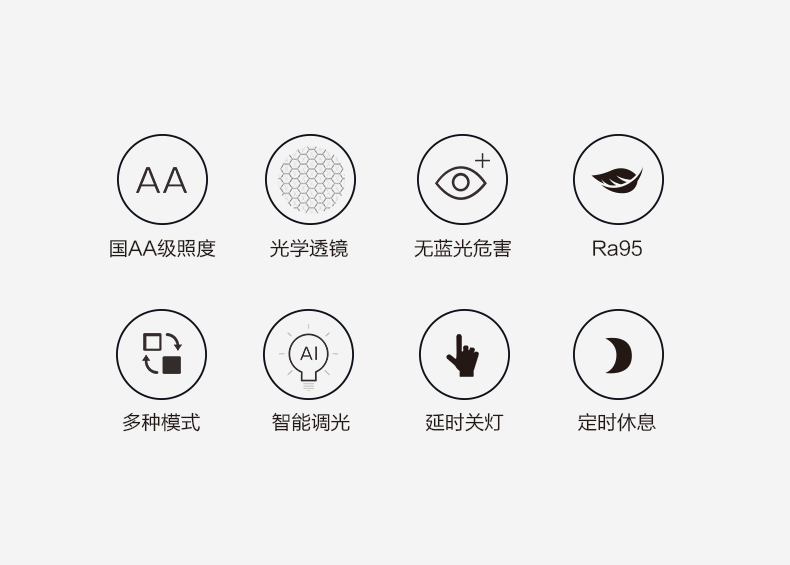 松下 台灯AA级护眼灯儿童学生学习书桌写字阅读卧室床头灯HHLT0550