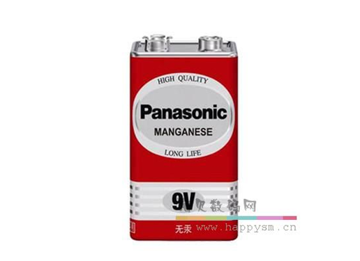 松下 9V 电池6F22电子温度计体温枪电池通用型叠层方形碳性烟雾报警器话筒万用表电池九伏方块大电池万能表批发