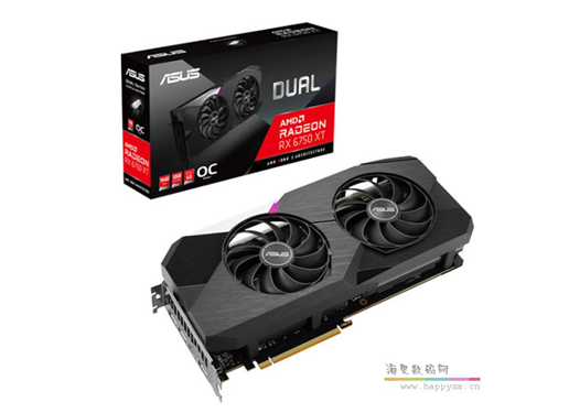 华硕 DUAL-RX6750XT-O12G AMD RADEON游戏显卡