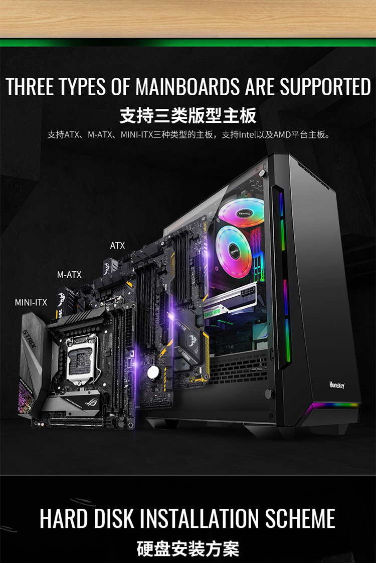 航嘉 GS420C 机箱 可以安装4铜管散热器