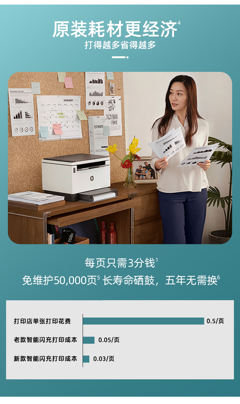 惠普 tank 1005 三和一 一体机 打印 复印 扫描 后期耗材便宜（荐）