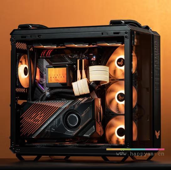 华硕 TUF GT502海景房机箱弹药库ATX侧透双仓设计