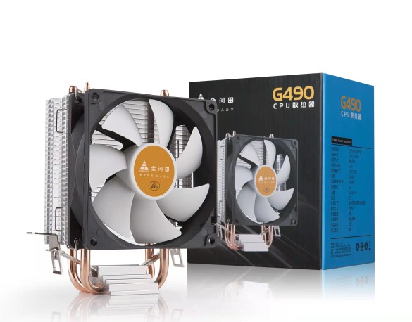 金河田 玄冰 G490 双铜管散热器 全平台cpu立式散热器风扇2管多平台