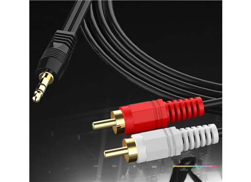 3.5mm公音频线  转 双莲花头音频 公 转接