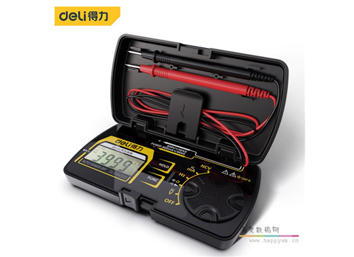 得力 工具迷你数显万用表数字高精度小型便携式智能万能表维修电工