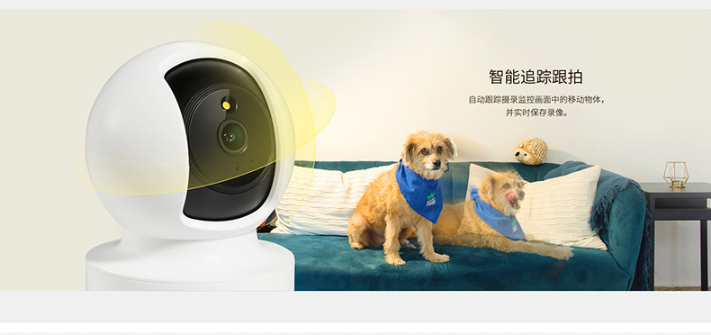 TP-LINK TL-IPC44CL全彩400万全彩云台无线网络摄像机 4mm 语音通话