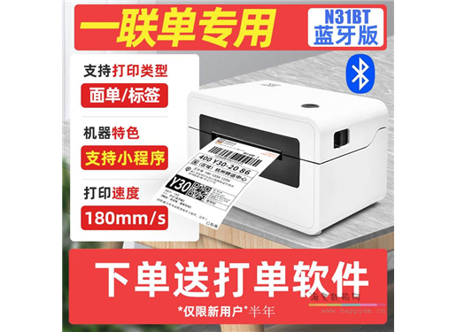 汉印 N31BT 快递单标签热敏纸打印机条码不干胶打单机快递单机条形码手机蓝牙电子面单打印机小型菜鸟驿站