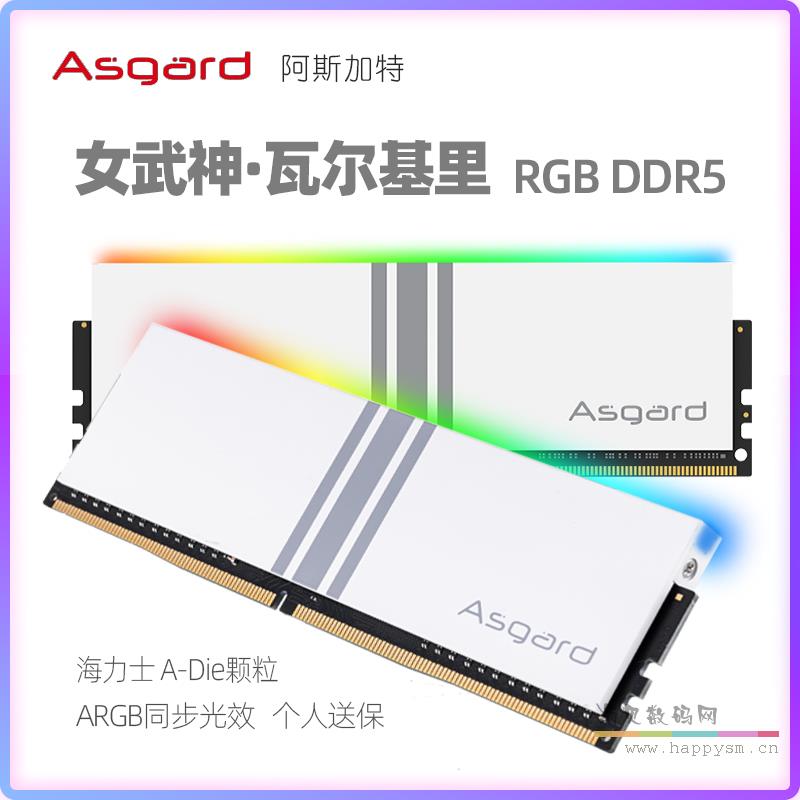 阿斯加特 女武神瓦尔基里 白色RGB 台式机 内存