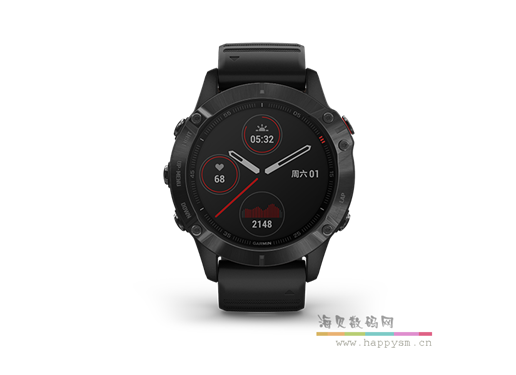 佳明 Fenix 6 Pro PVD 邃黑 旗舰版GPS黑表带血氧跑步高尔夫户外运动手表