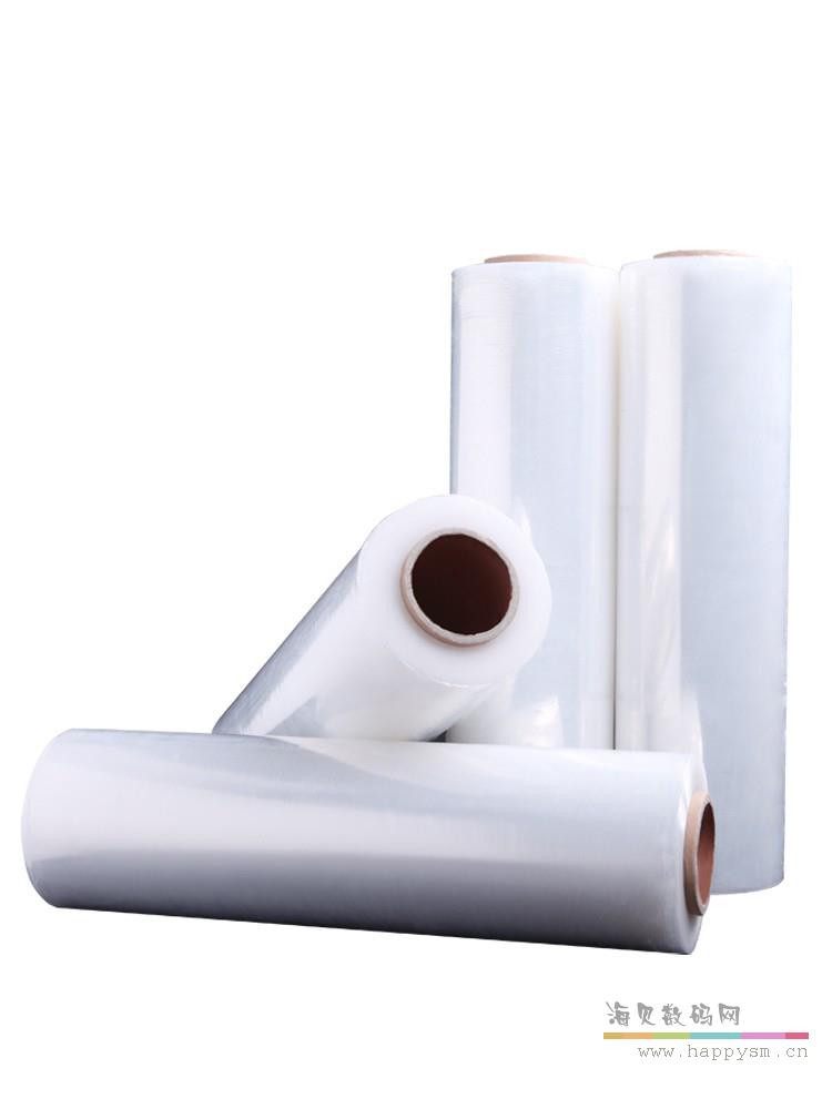 缠绕膜 50CM宽塑料保护薄膜拉伸膜大卷PE工业保鲜膜打包膜包装膜