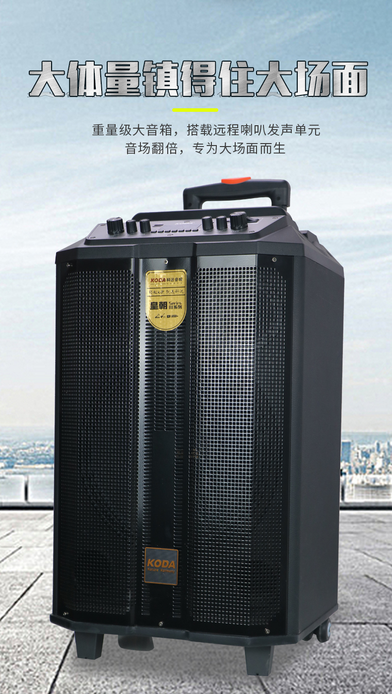 科达KODA 户外广场舞蓝牙音响皇朝三代KD-801A移动K歌