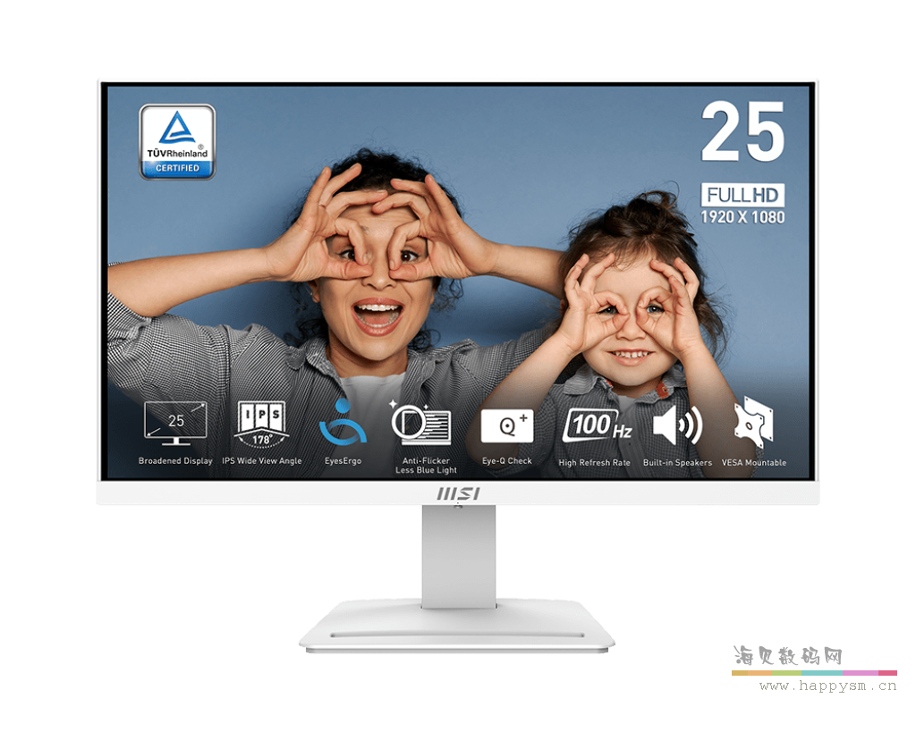 微星 MP253W 显示器 内置3W扬声器